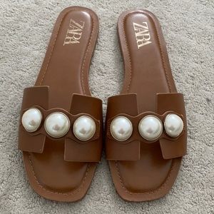 Zara pearl sandals- size 41